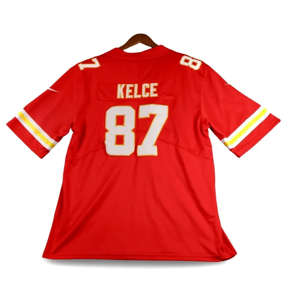 Nike Travis Kelce #87 Kansas City Chiefs Red NFL On-Field Jersey Men XL Football